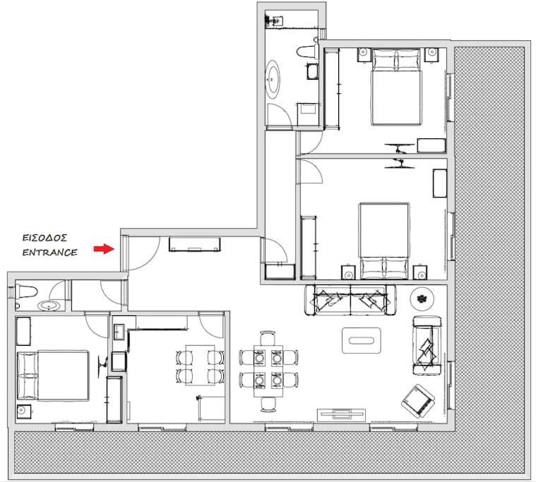 אתונה Spacious Flat Ideal For Families מראה חיצוני תמונה